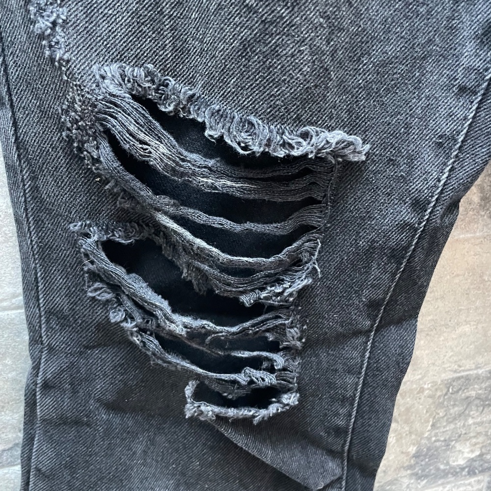 ❤️ URBAN OUTFITTERS BLACK DISTRESSED DENIM JEANS SIZE 26 - Picture 4 of 12